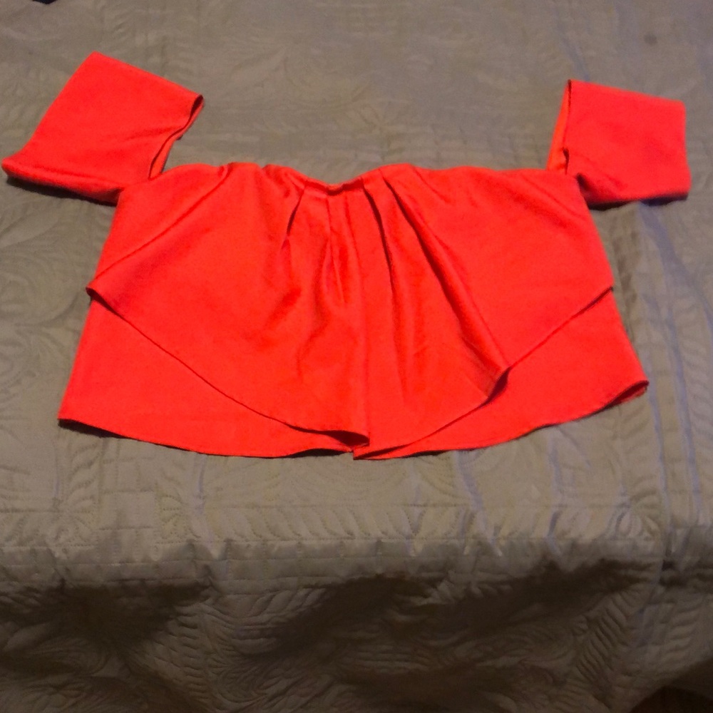 Jealous Tomato Open Shoulder Crop Top